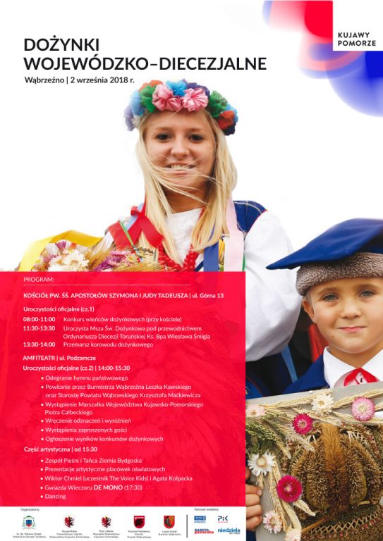 Plakat - Dożynki Wojewódzko-Diecezjalne. Wąbrzeźno, 2 września 2018 r.